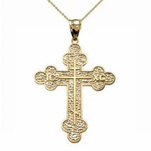 Authenticity Guarantee 
14k Solid Yellow Gold 14K Eastern Orthodox ICXC Cross... - £303.67 GBP+