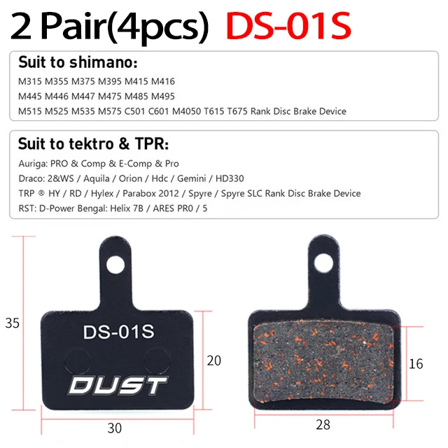 2 Pair (4pcs) MTB Bicycle Hydraulic Disc Ceramics Brake Pads For b01s SRAM AVID  - £40.94 GBP