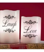 Live, Laugh Color-Changing Candle Set Vanilla Scented Requires AAA Battery - $19.46 CAD