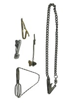 Vintage Mix Men Jewelry Lot Tie Bars Necklace Stones Metal - $223.67 MXN