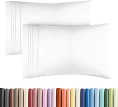 King Pillow Cases Set Of 2 - Ultra Soft Hotel Quality, King Size White - $44.99