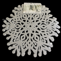 Christmas Snowflake Winter Silver Glitter Foam Back Placemats Cutout Set... - $32.22