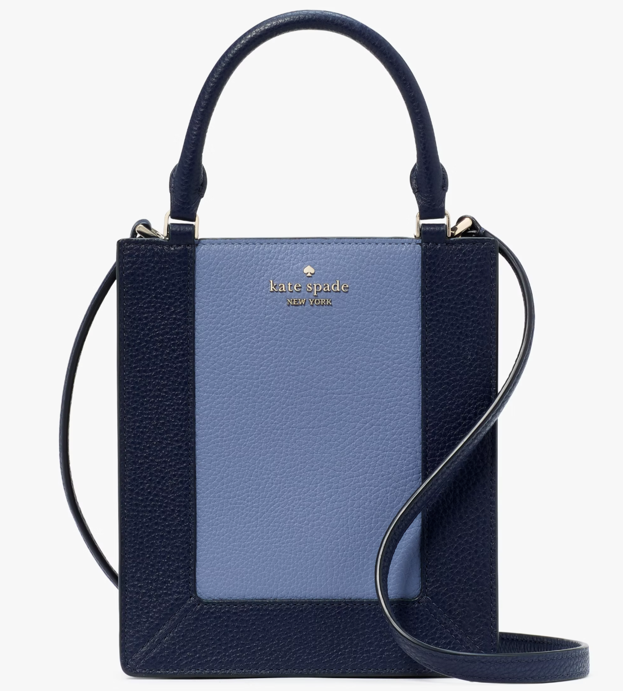 Kate Spade Lena Mini Tote Navy Blue Leather Bag KI885 Purse NWT $349 Retail