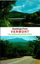Dual View Banner Greetings From Vermont Green Mountain State Chrome Postcard T10 - £3.07 GBP