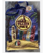 Trader Joe&#39;s Surfboard Beach Palm Tree Shopping Tote Bag Used V Good Con... - $17.55