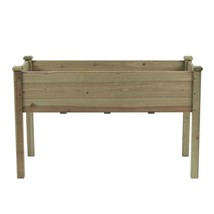 Luxen Home 48in Wood Rectangular Raised Garden Planter - £150.50 GBP