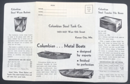 VTG Columbian Steel Tank Co Order Form Billhead Advertising Metal Boats ... - £11.25 GBP