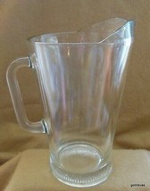 Vintage Classic Molded Glass Pitcher 9&quot; HEAVY - £27.54 GBP