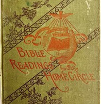 1888 Bible Readings Victorian Book Cover For Crafts Collectibles Art E4 - $19.99