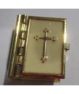 Vintage Miniature Book Gospel According To Matthew White and Gold - $18.67