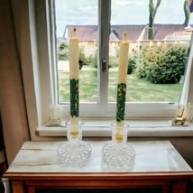 Waterford Candlesticks Blarney Crystal Pair 3.5inW × 3.5inD × 4inH Vintage - $58.50