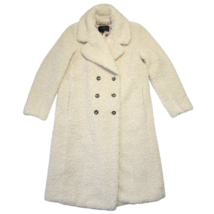NWT J.Crew Double-breasted Teddy Sherpa Topcoat in Dusty Ivory Plush Coat 2X - £126.16 GBP