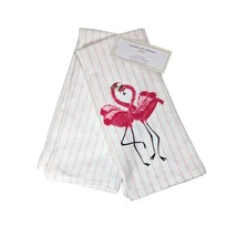 Cupcakes and Cashmere 2 Kitchen Towels Valentine&#39;s Day Pink Flamingos in... - £12.49 GBP