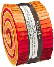 Jelly Roll Artisan Batiks Prisma Dyes Lava Flow Roll-Up Fabric Precuts M494.25 - £29.29 GBP
