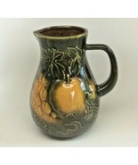 West Germany 479-20 Stoneware Pitcher Mid Century Brown and Yellow Fruit... - £31.37 GBP