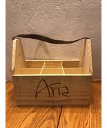 Aria Las Vegas Primitive Wood Bottle Caddy w Opener Holds  6 Pack Ships ... - $77.98