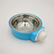 Kepiniyr Feeding vessels for Pets Stainless Steel Dish Hanging Pet Cage Bowls - £8.78 GBP