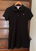 Women’s Lilly Pulitzer Vintage Black Polo Midi Dress Collared Short Slee... - $29.67
