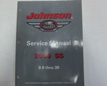 2000 Johnson Ss 9.9 Thru 30 Motomarine Service Réparation Manuel Usine O... - $23.99