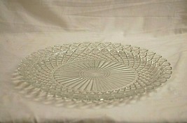 Waterford Clear by Anchor Hocking 14&quot; Sandwich Platter Waffle Design Dep... - £54.50 GBP