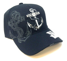 Black Anchor United States Navy Military Hat Cap Adjustable Logo Us Usa Logo Nwt - $12.30