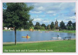 Postcard The South Inch &amp; St Leonard&#39;s Church Perth Scotland - £2.31 GBP