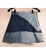 Zara Womens Skirt Block Denim Blue Mini Skrt XS - $42.10 CAD
