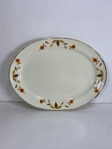Hall China Auburn Leaf Jewel Tea Mary Dunbar Oval Serving Platter 11 1/4&quot; - $19.95