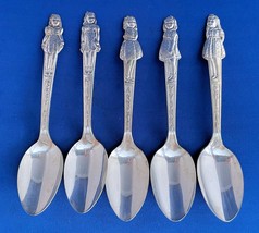 Rare 1934 Vintage Set Of 5 Dionne Quintuplets Silverplate Spoons By Carlton - $35.00