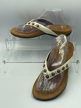 Womens Vionic Flip Flop Sandal Shoes Floriana TVW4401 White Leather US 8... - $23.36