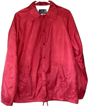 VTG Nylon Red Jacket Lined Mens SMALL The Knit Shirt Exchange Pockets Co... - £48.56 GBP