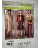 2570 Simplicity sewstylish Misses Pants Skirt Jacket Dress or Top Size 1... - £9.34 GBP
