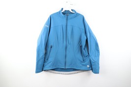 Vintage Nike ACG Womens XL Spell Out Brushed Fleece Lined Softshell Jacket Blue - £38.10 GBP