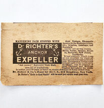 1886 Dr Richter&#39;s Anchor Expeller Advertisement Victorian Quack Medicine... - €17,28 EUR