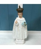 Vintage Antique Infant of Prague 12” statue heavy chalkware - $692.64 MXN