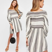 Free People Women&#39;s Casual Kimono Lily Oversized Striped Short Dress XS - £44.35 GBP