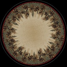 7 ft. 10 in. x 7 ft. 10 in. Round American Destination Mount Le Conte Area Rug - £204.25 GBP