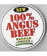 Waffle House button &quot; New 100% Angus beef &quot; measuring ca. 2 1/4&quot; - $94.84 MXN