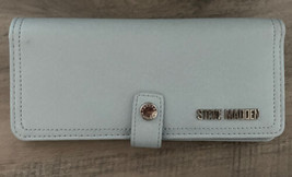 Steve Madden Bi-Fold Credit Card Flap Wallet light gray/light blue color. - £22.85 GBP