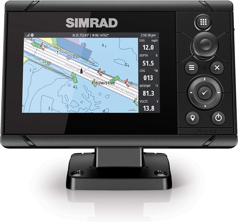 GPS Chartplotter with 83/200 Transducer Preloaded C-MAP US Coastal Maps
