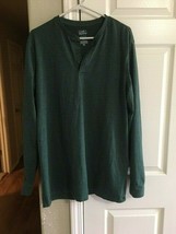 Men&#39;s Croft &amp; Barrow Long Sleeve Shirt--Extra Soft--Size XLT--Dark Green - £6.38 GBP