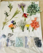 Crafting Flowers Mixed Lot of Artificial Flowers Home Decor Floral Crafts - $28.71