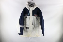 NOS Vintage 90s South Pole Mens XL Spell Out Hip Hop Hooded Puffer Jacket White - $128.65