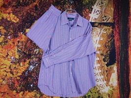 MEN&#39;S LONG SLEEVE PATRIOTIC DRESS SHIRT BY RALPH LAUREN / SIZE 17 (34/35) - $15.59