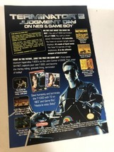 1991 Terminator 2 Judgement Day NES Game Vintage Print Ad Advertisement pa21 - £5.94 GBP