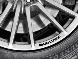 MazdaSpeed Logo Wheel Rim Decals Kit Stickers Premium Quality 5 Colors MPS MX5 - £9.56 GBP