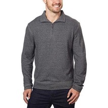 Hudson River Men’s ¼ Zip Long Sleeve Pullover, Color:GREY, Size: Medium - £15.90 GBP