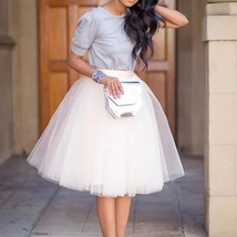 White Tulle Circle Midi Skirt Plus Size A-line Tulle Ballerina Skirt Outfit