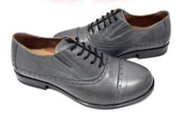 MIZ MOOZ  LEATHER LACE UP OXFORD SHOES GRAY  37EU / 7US NEW # T-137 - $46.73