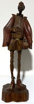 Vintage William Shakespeare Hand Carved Wood Figure Spain 10.5 in Statue - £54.90 GBP